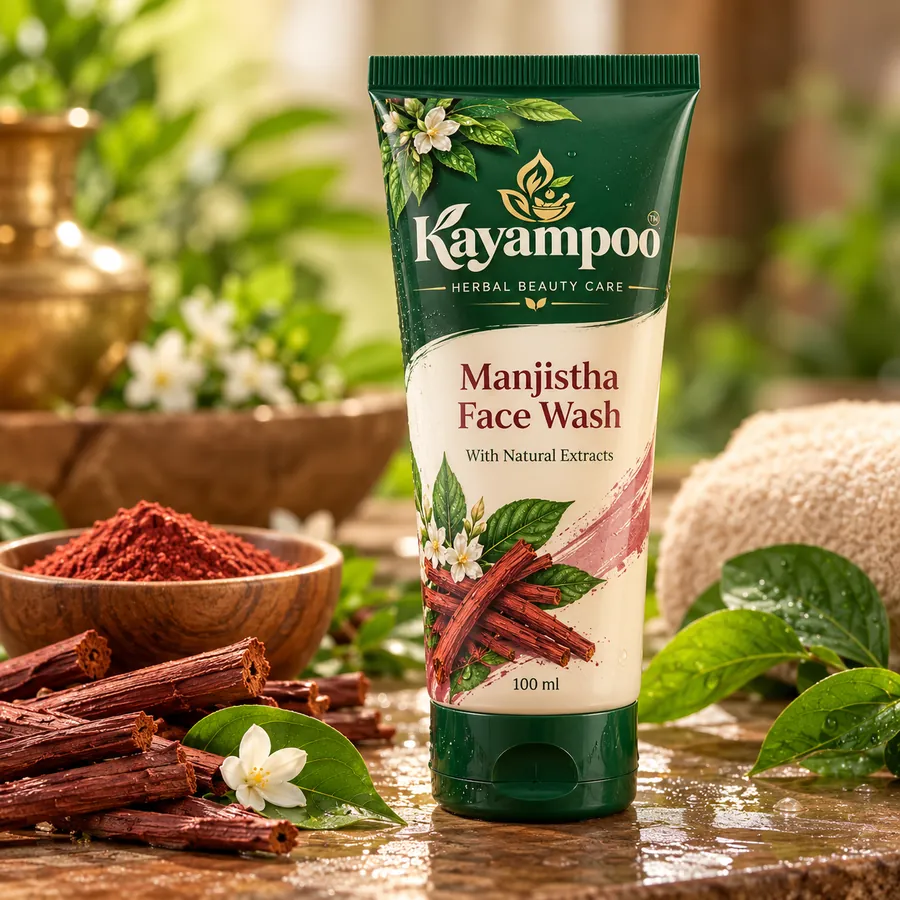 Manjistha Face Wash concept visual
